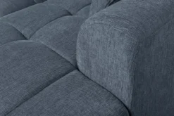 Modernes Ecksofa CITY 240cm blau Strukturstoff 3-Sitzer Couch inkl. Kissen