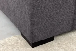 Modernes Ecksofa CITY 240cm grau Strukturstoff 3-Sitzer Couch inkl. Kissen