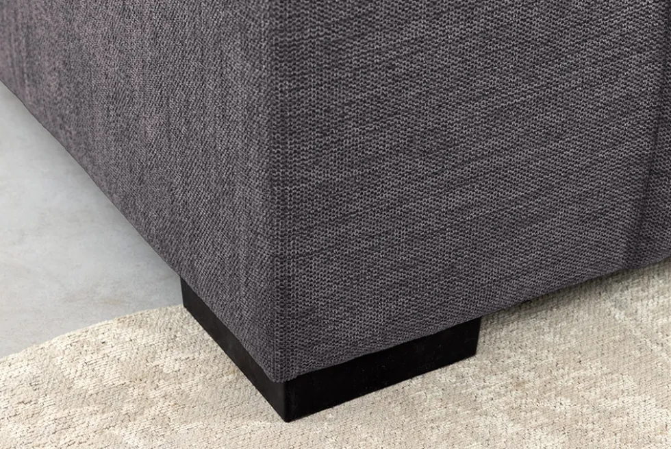 Modernes Ecksofa CITY 240cm grau Strukturstoff 3-Sitzer Couch inkl. Kissen