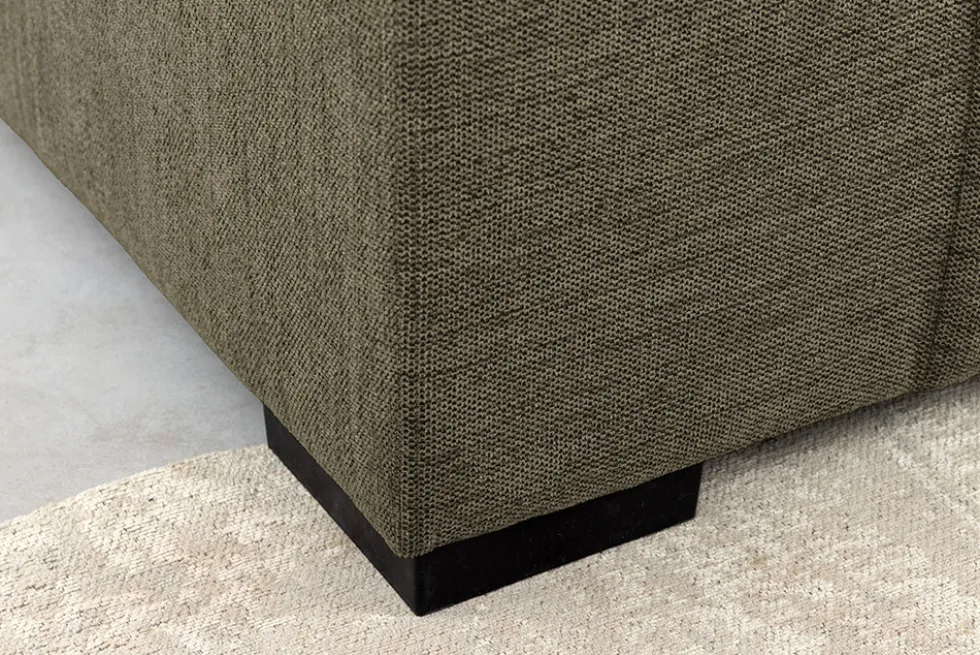Modernes Ecksofa CITY 240cm grün Strukturstoff 3-Sitzer Couch inkl. Kissen