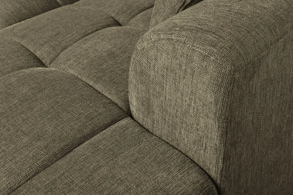 Modernes Ecksofa CITY 240cm grün Strukturstoff 3-Sitzer Couch inkl. Kissen