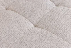 Modernes Ecksofa KENT 220cm champagner beige Chenille Cremona Federkern Wohnlandschaft mit Hocker