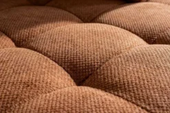 Modernes Ecksofa KENT 220cm rostbraun Chenille inkl. Hocker Federkern Wohnlandschaft