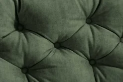 Modernes Ecksofa MARRAKESCH 265cm grün Samt 3-Sitzer inkl. Kissen Ottomane rechts