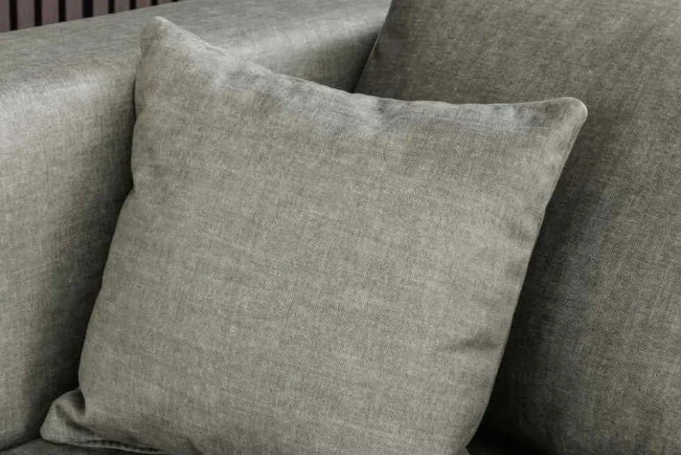 Modernes Ecksofa NORWAY 250cm taupe Vogue Velours Samt Schlafsofa mit Stauraum