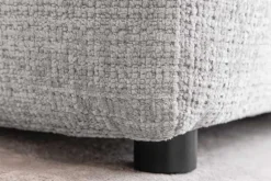 Modernes Ecksofa SIGNATUR 260cm grau Chenille Cremona beidseitig stellbar inkl. Kissen