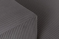 Modernes Ecksofa SIGNATUR 260cm anthrazit Cord beidseitig stellbar inkl. Kissen