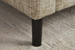 Modernes Ecksofa STOCKHOLM 220cm beige cozy Veloursstrickstoff Federkern 3-Sitzer-Sofa