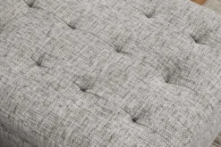 Modernes Ecksofa STOCKHOLM 220cm grau cozy Veloursstrickstoff Federkern 3-Sitzer-Sofa
