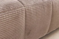 Modernes Ecksofa ZERO GRAVITY 240cm greige Cord 3-Sitzer Couch L-Form