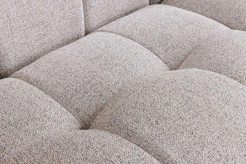 Modernes Ecksofa ZERO GRAVITY 240cm graphit beige Strukturstoff 3-Sitzer Couch