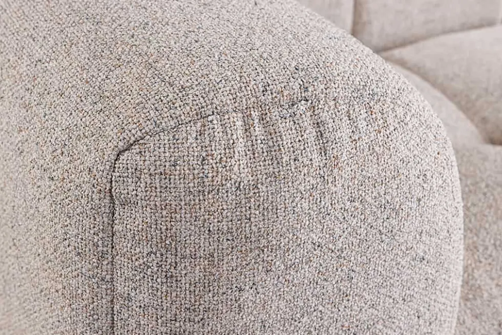 Modernes Ecksofa ZERO GRAVITY 240cm graphit beige Strukturstoff 3-Sitzer Couch