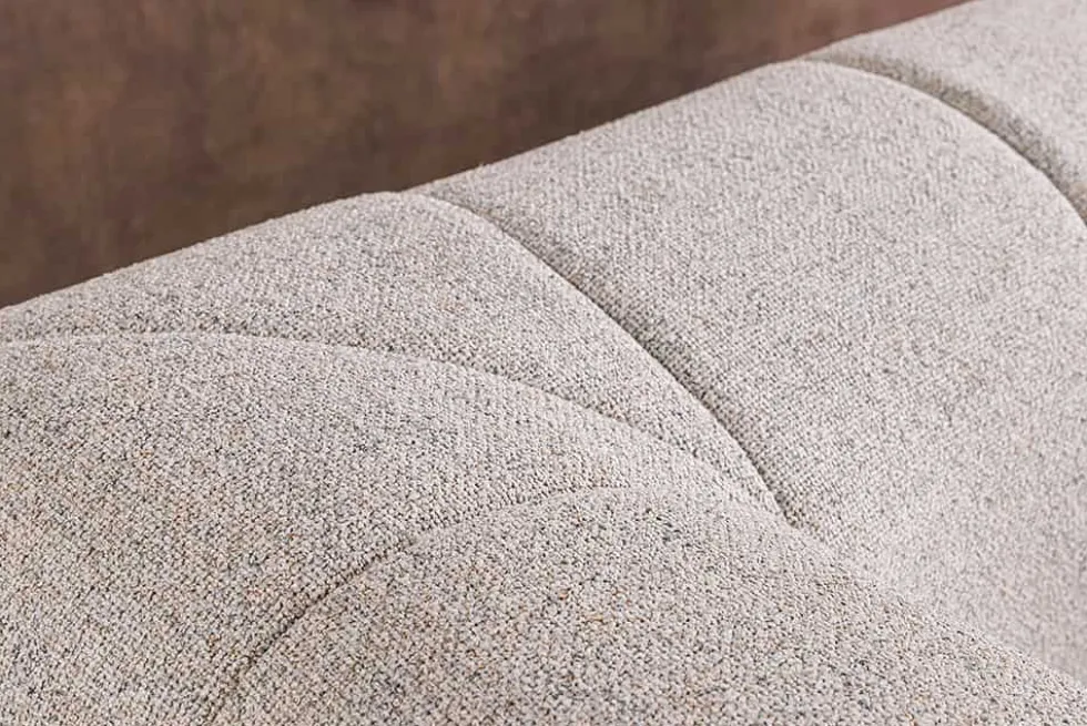Modernes Ecksofa ZERO GRAVITY 240cm graphit beige Strukturstoff 3-Sitzer Couch