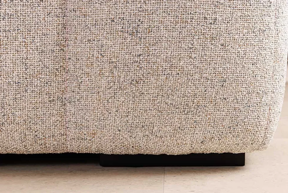 Modernes Ecksofa ZERO GRAVITY 240cm graphit beige Strukturstoff 3-Sitzer Couch