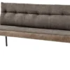 Moderne Sitzbank BIG GEORGE 160cm taupe Flachgewebe Taschenfederkern schwarz