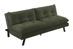 Modernes Schlafsofa COCOONING 190cm grün Cord 3-Sitzer Couch