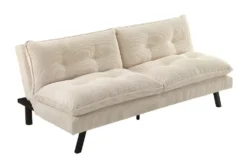 Modernes Schlafsofa COCOONING 190cm beige Cord 3-Sitzer Couch