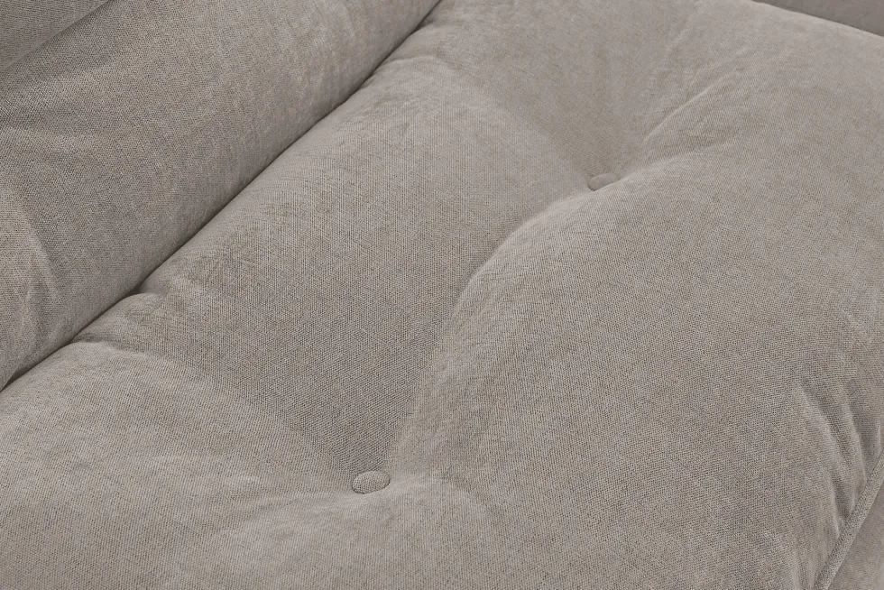 Modernes Schlafsofa COCOONING 190cm beige Chenillestoff 3-Sitzer Couch