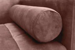 Modernes Schlafsofa COUTURE 200cm altrosa Microvelours 3-Sitzer Couch mit Schlaffunktion