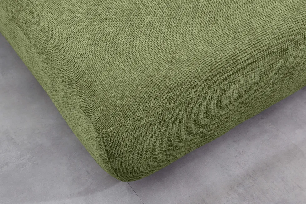 Modernes Schlafsofa ELYPSE 200cm grün Chenille 3-Sitzer Couch inkl. Kissen
