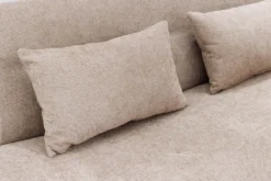 Modernes Schlafsofa ELYPSE 200cm greige Chenille 3-Sitzer Couch inkl. Kissen