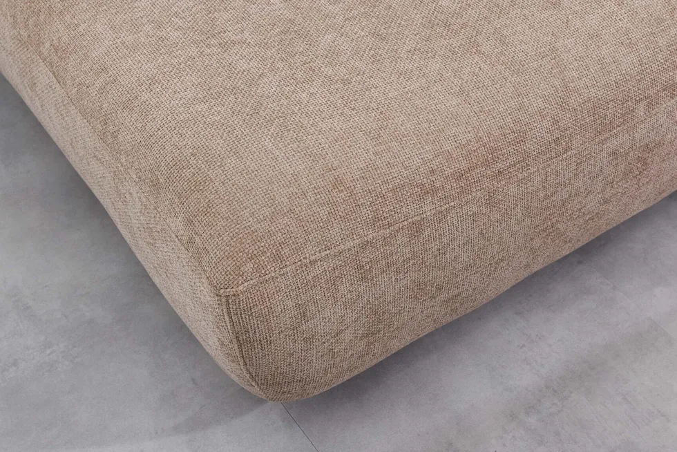 Modernes Schlafsofa ELYPSE 200cm greige Chenille 3-Sitzer Couch inkl. Kissen