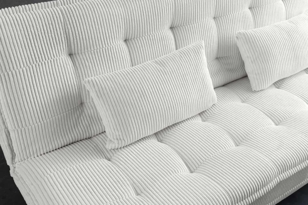 Modernes Schlafsofa JAZZ 190cm beige Cord 3-Sitzer Couch