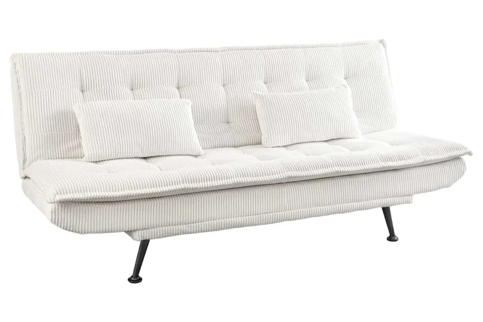Modernes Schlafsofa JAZZ 190cm beige Cord 3-Sitzer Couch