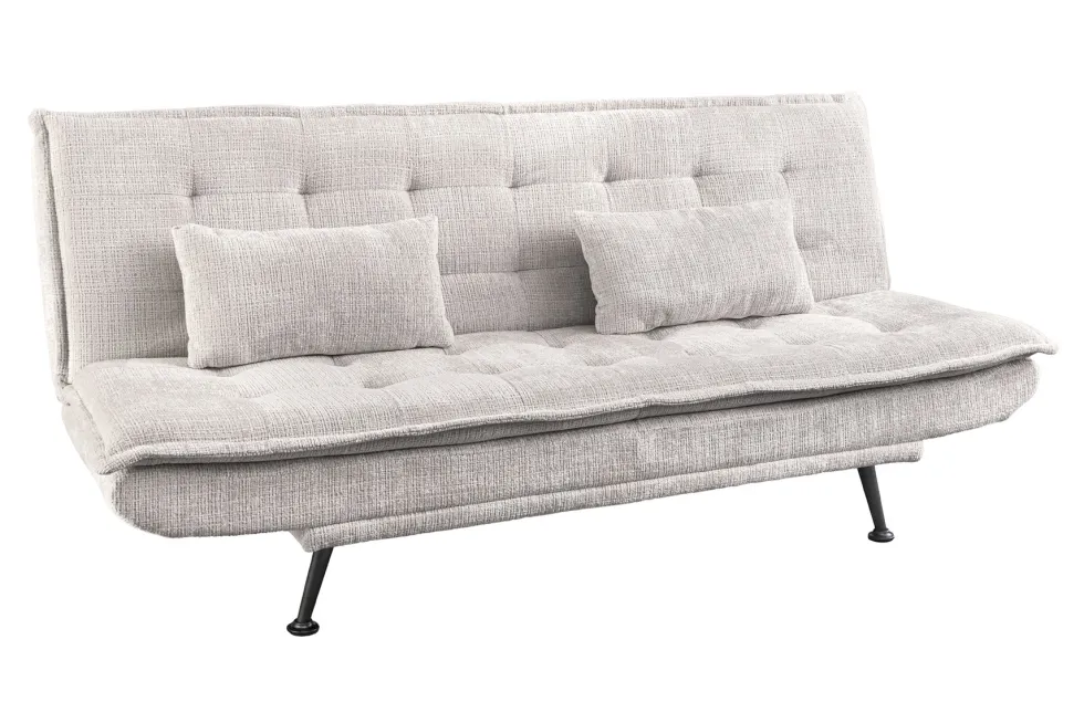 Modernes Schlafsofa JAZZ 190cm champagner beige Chenille 3-Sitzer Couch