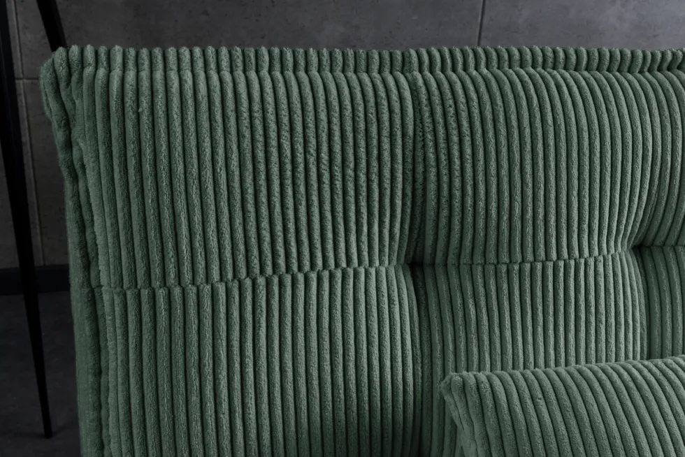 Modernes Schlafsofa JAZZ 190cm grün Cord 3-Sitzer Couch