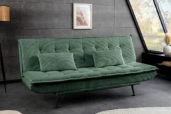 Modernes Schlafsofa JAZZ 190cm grün Cord 3-Sitzer Couch