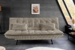 Modernes Schlafsofa JAZZ 190cm greige Cord 3-Sitzer Couch