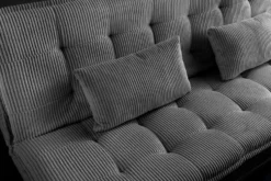 Modernes Schlafsofa JAZZ 190cm grau Cord 3-Sitzer Couch