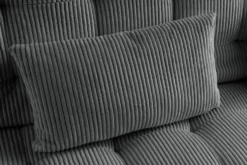 Modernes Schlafsofa JAZZ 190cm grau Cord 3-Sitzer Couch