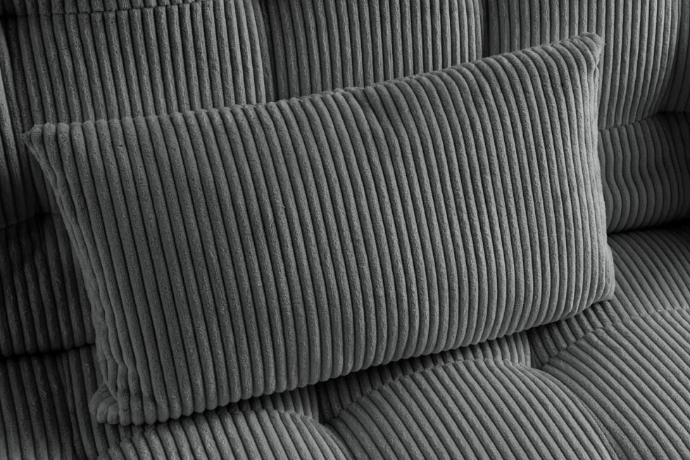 Modernes Schlafsofa JAZZ 190cm grau Cord 3-Sitzer Couch