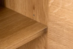 Modernes Sideboard ATELIER 160cm natur Eiche schwarz Metall vier Fächer