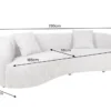 Modernes Sofa ATELIER 230cm beige Bouclé 3-Sitzer Couch inkl. Kissen