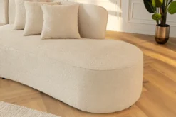 Modernes Sofa ATELIER L 330cm beige Bouclé XXL-Couch Nosagfederung inkl. Kissen