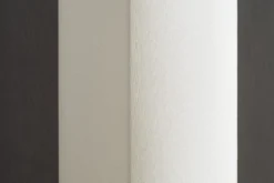 Moderne Stehlampe AGAPUNE 120cm weiß hellbraun Bambusfuß Stoffschirm