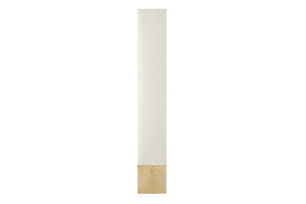 Moderne Stehlampe AGAPUNE 120cm weiß hellbraun Bambusfuß Stoffschirm