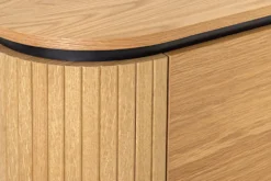 Modernes TV-Board ATELIER 160cm natur Eiche schwarz Metall Lowboard