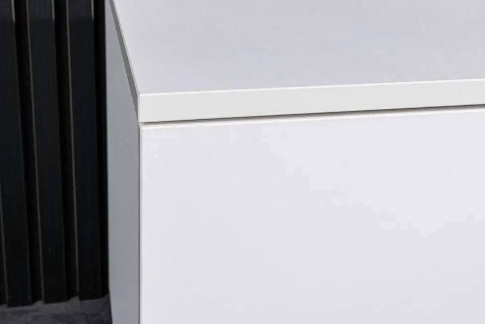 Modernes TV-Board LOFT 160cm weiß natur drei Fächer mit Schublade