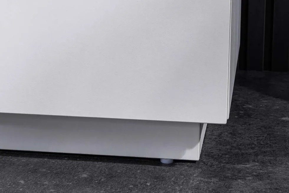 Modernes TV-Board LOFT 160cm weiß natur drei Fächer mit Schublade