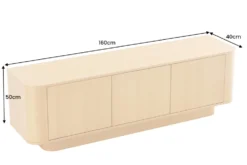 Modernes TV-Board VALHALLA WOOD 160cm natur Eichenholz Lowboard mit Stauraum