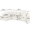 Modernes XXL Ecksofa DECADENCIA 320cm beige Samt Bigsofa inkl. Kissen