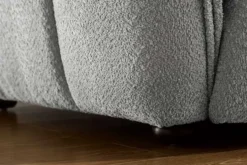 Modernes XXL Sofa CLOUD 260cm grau Bouclé Bigsofa Federkern inkl. Kissen