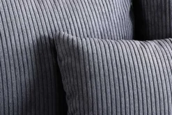Modernes XXL Sofa ELEGANCIA 285cm anthrazit Cord inklusive Kissen Bigsofa