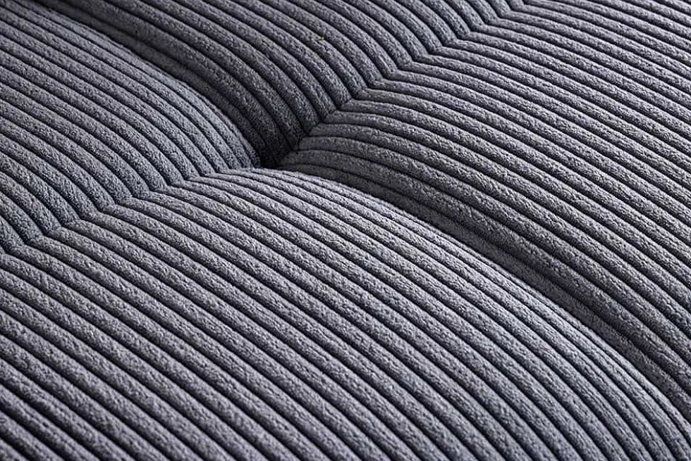 Modernes XXL Sofa ELEGANCIA 285cm anthrazit Cord inklusive Kissen Bigsofa