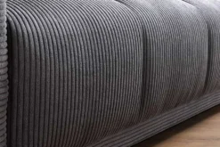 Modernes XXL Sofa ELEGANCIA 285cm anthrazit Cord inklusive Kissen Bigsofa