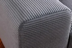 Modernes XXL Sofa ELEGANCIA 285cm anthrazit Cord inklusive Kissen Bigsofa